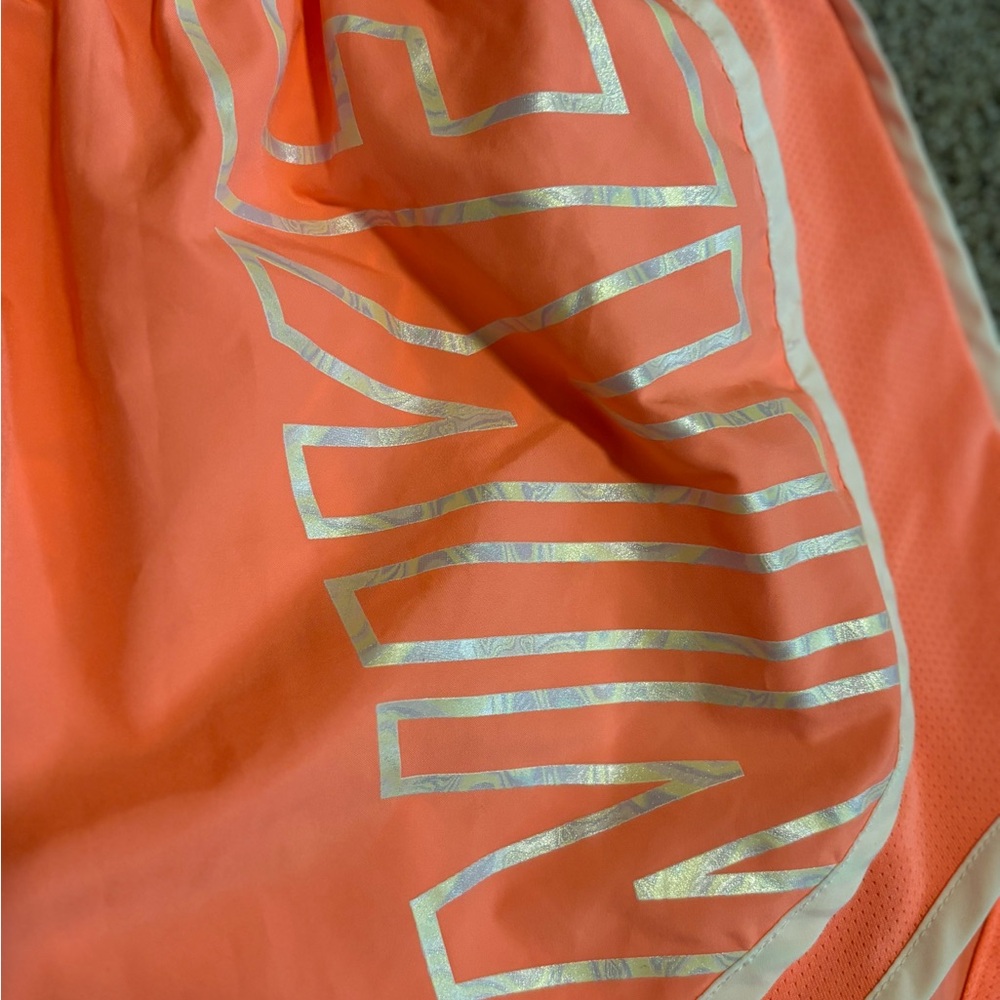 Nike Women's Bright Coral Athletic Shorts - Picture 3 of 8